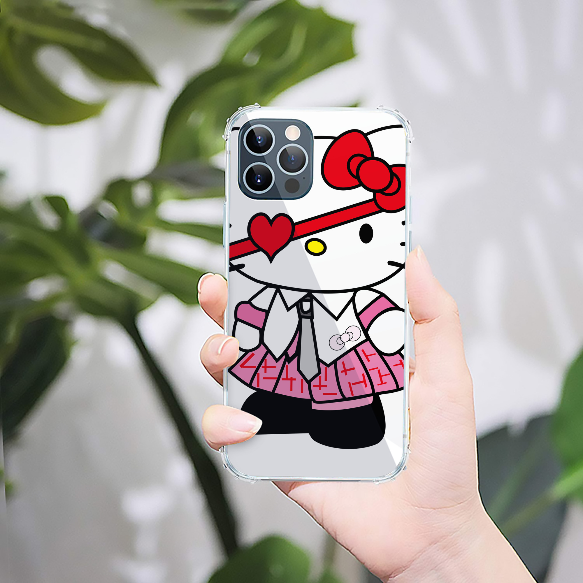 （画像用） Hello Kitty ハローキティ 【iPhone 12シリーズ対応】透明スマホケース（クリアソフトケース）